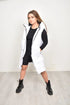 RISING WOMEN’S QUILT HOODED LONG JACKET - WHITE